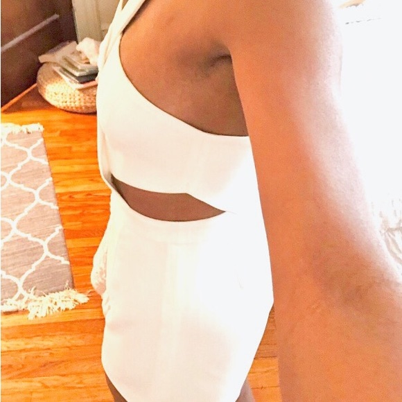 Like NEW! Jay Godfrey White Cross Front Jumpsuit - Picture 5 of 5